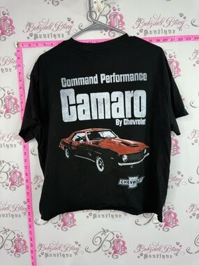 Camaro By Chevrolet Graphic Tee - Black with Red Car